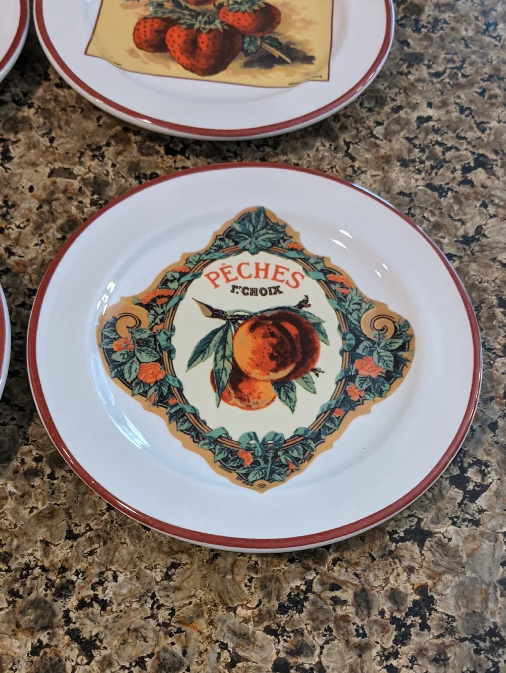 Italian Appetizer/Fruit Plates Williams Sonoma Rosanna Set Of 4